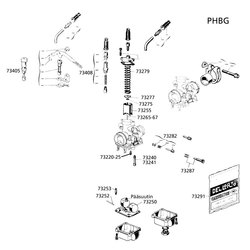 Dellorto Throttle slide, 50, Dellorto PHBG